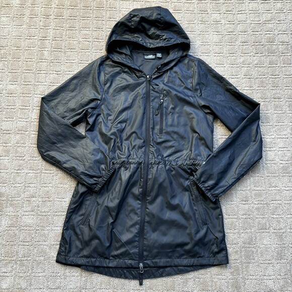 New Balance Windbreaker Jacket Women Small Running Jogging Hooded Cinch Waist - Picture 1 of 9